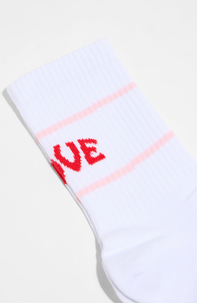Lanius sokken LOVE wit van bio katoen voor dames | Sophie Stone