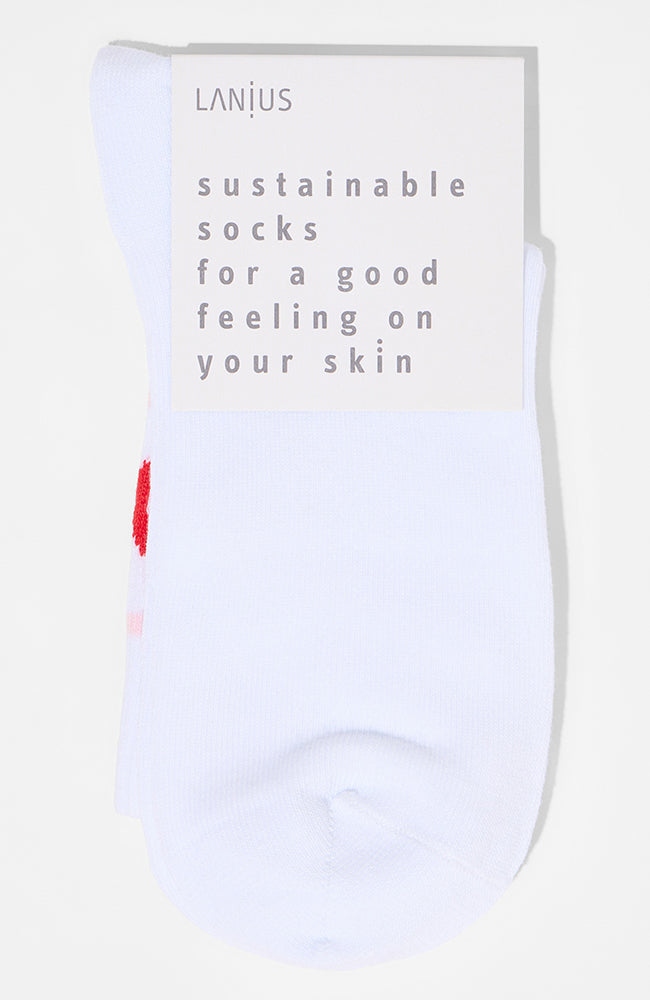 Lanius sokken LOVE wit van biologisch katoen vrouw | Sophie Stone