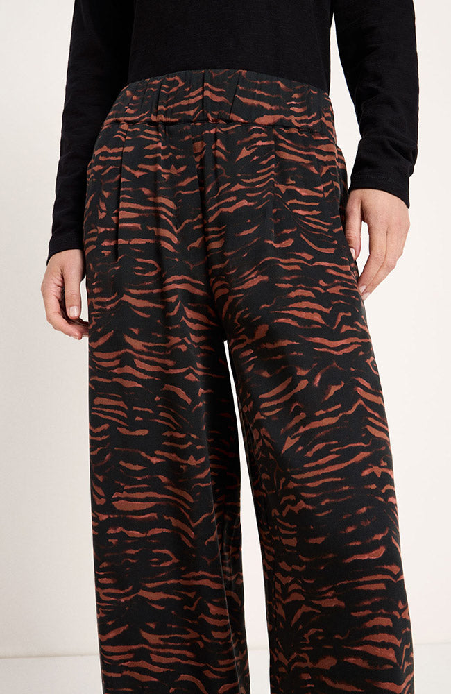 Lanius wide leg broek animal van 100% Lyocell TENCEL vrouw | Sophie Stone