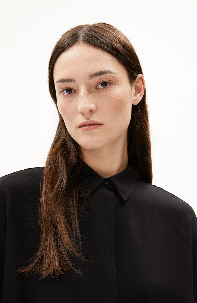 ARMEDANGELS Larisaana longsleeve blouse black by Ecovero ladies | Sophie Stone
