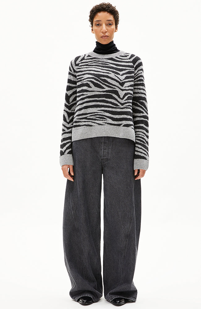 ARMEDANGELS Liliriaa Pullover grau schwarz Wolle Damen | Sophie Stone