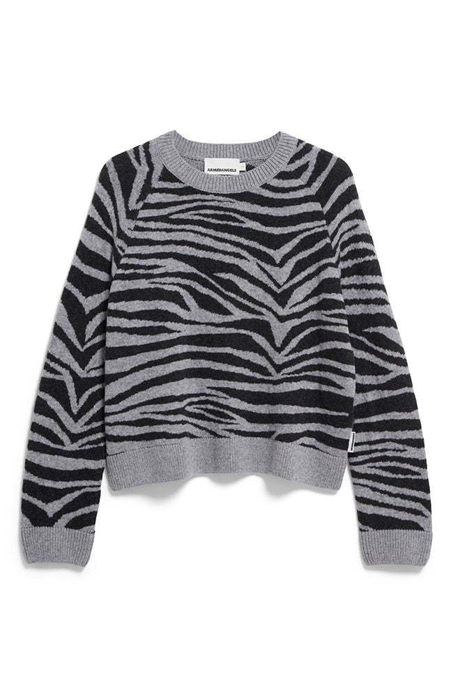 ARMEDANGELS Liliriaa Pullover grau mit schwarzer Wolle Damen | Sophie Stone