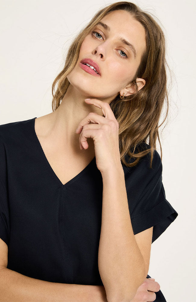 Lanius TENCEL blouse midnight blauw voor vrouwen | Sophie Stone
