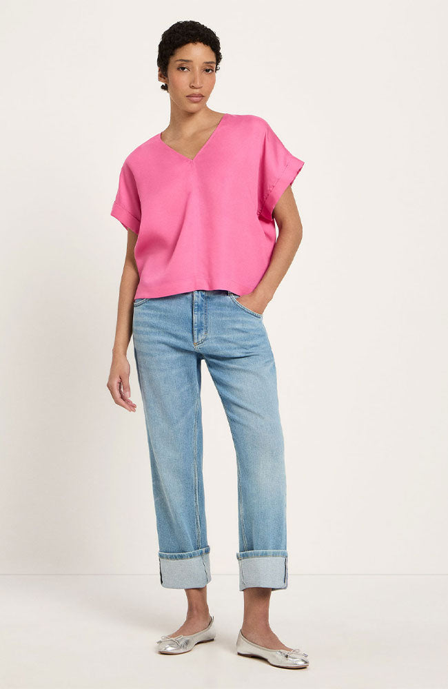 Lanius blouse bright orchid van lyocell TENCEL voor vrouwen | Sophie Stone