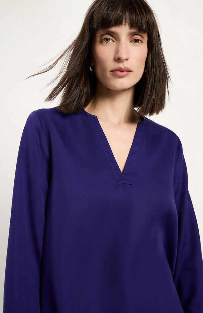 Lanius TENCEL blouse violet blauw voor vrouwen | Sophie Stone