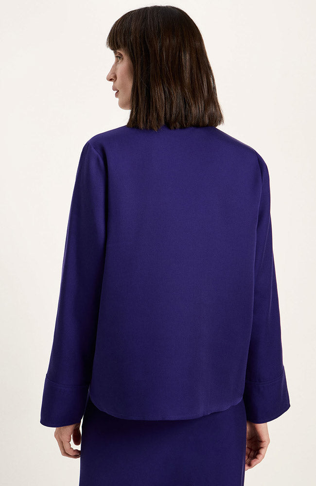 Lanius TENCEL blouse violet blauw vrouw | Sophie Stone