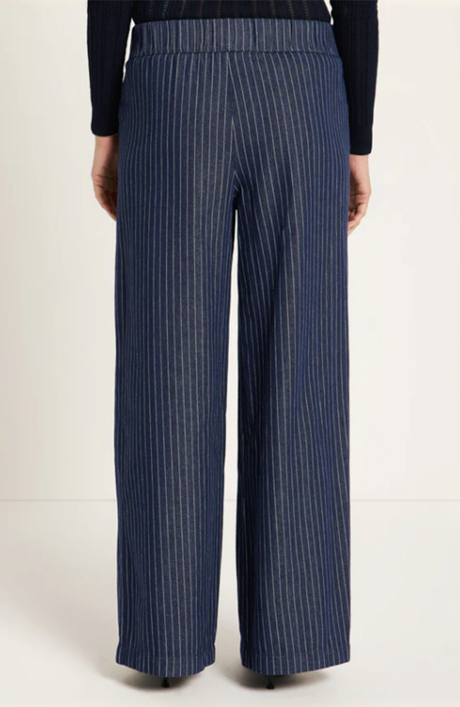 Lanius broek streep navy wit gemaakt van bio katoen voor dames | Sophie Stone