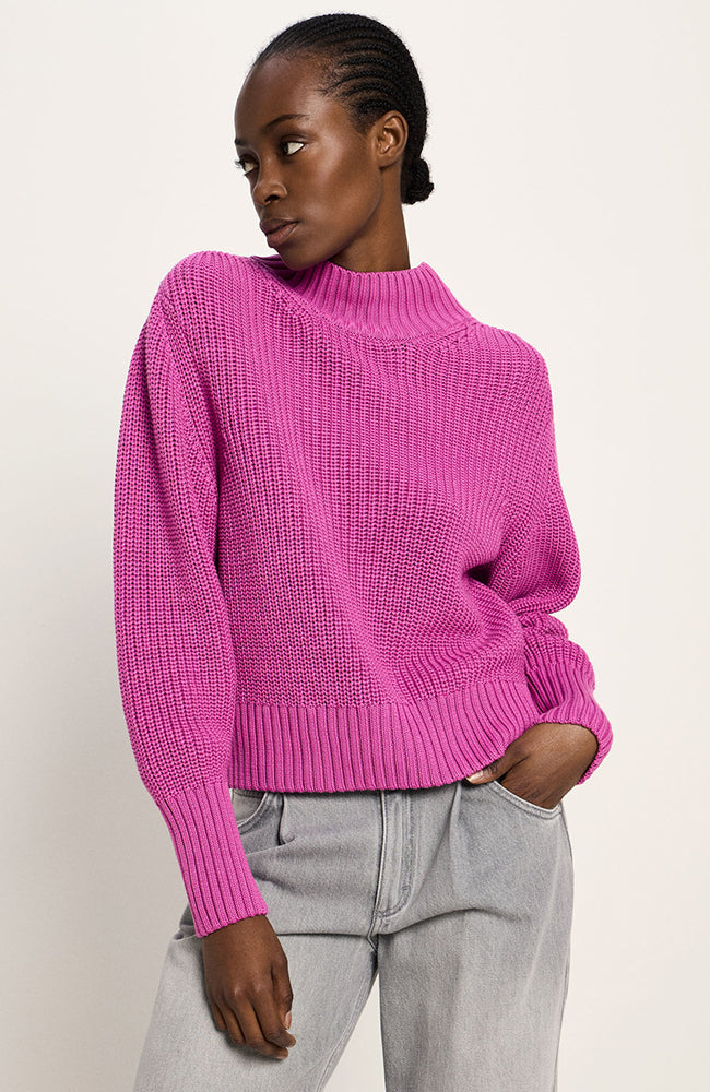 Lanius sweater pink in organic cotton for women | Sophie Stone