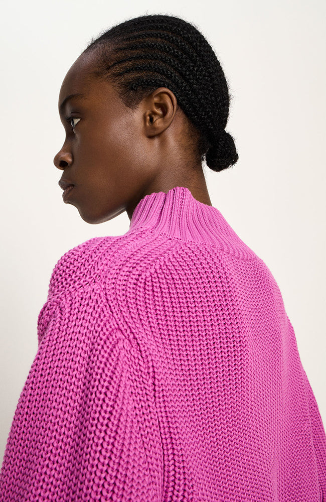 Lanius sweater pink in organic cotton for women | Sophie Stone