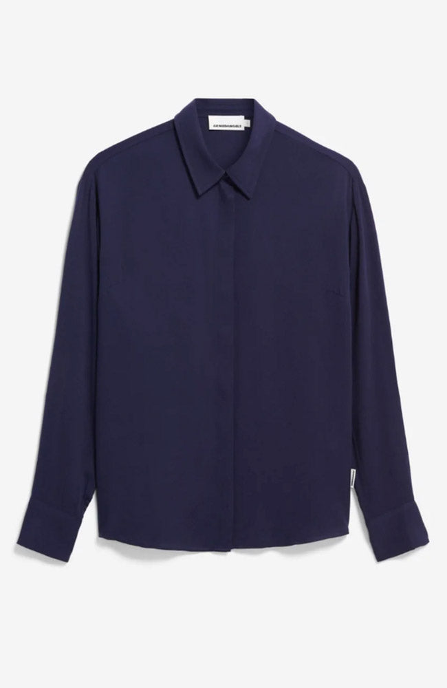 ARMEDANGELS Larisaana longsleeve blauw van Ecovero dames | Sophie Stone