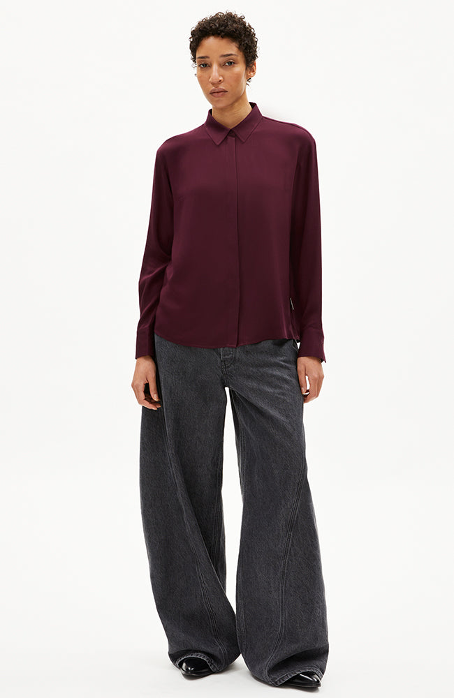 ARMEDANGELS Larisaana blouse cranberry by Ecovero ladies | Sophie Stone