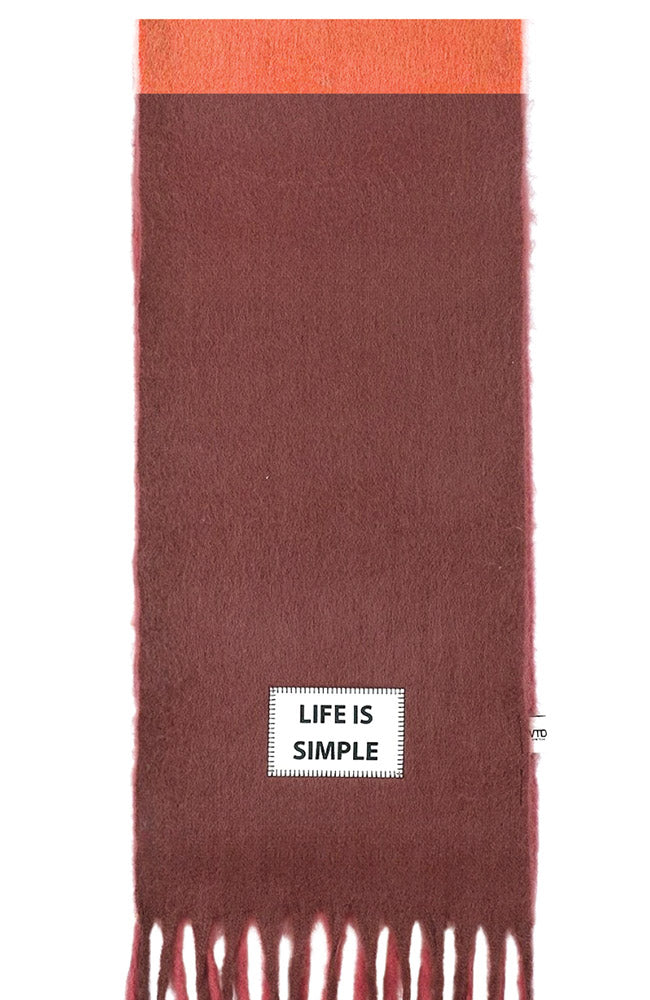 VERB TO DO "Life is Simple" Orange-Brown Scarf Made from Repreve for Women | Sophie Stone
