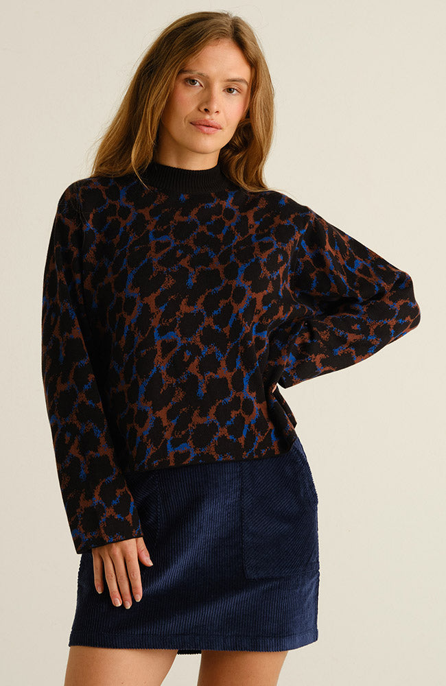 Dedicated Limhamn trui leopard bio katoen dames | Sophie Stone
