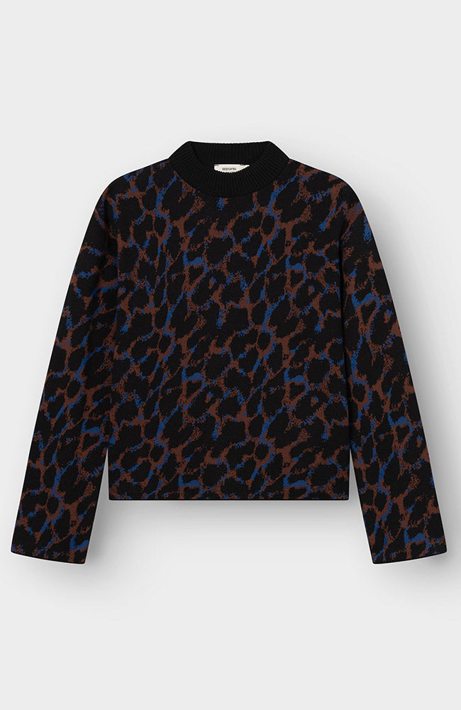 Dedicated Limhamn trui luipaard print bio katoen dames | Sophie Stone