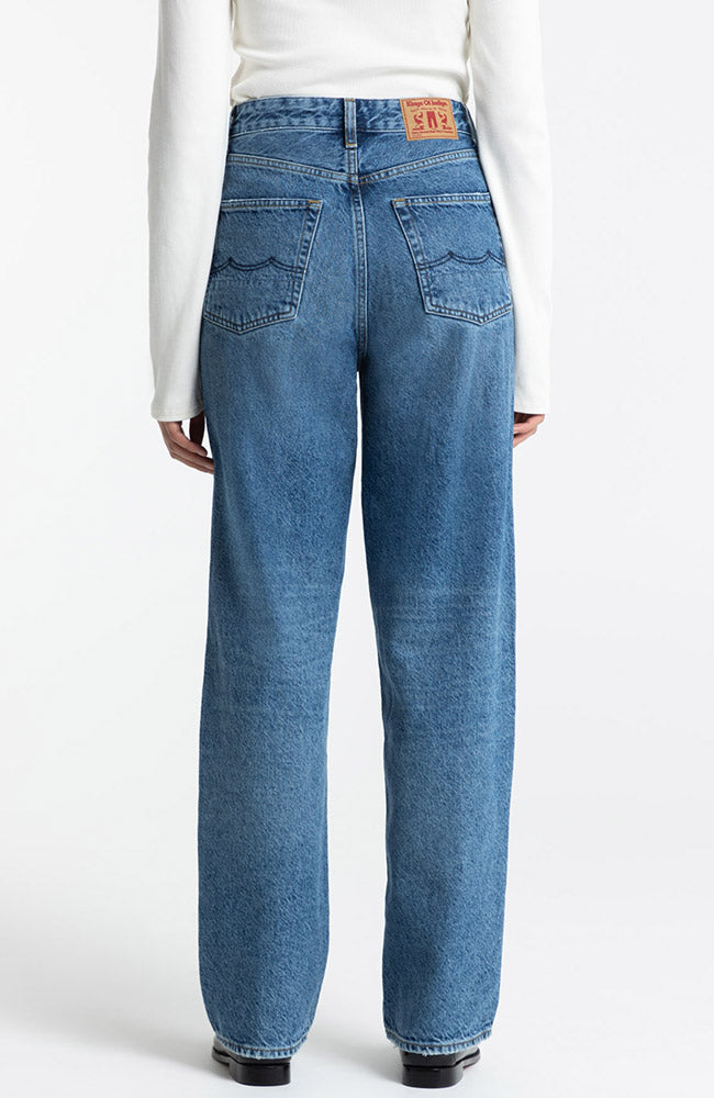 Kings of Indigo Liora jeans blauw gerecycled katoen vrouw | Sophie Stone