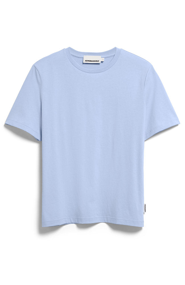 ARMEDANGELS Luaala T-Shirt in Soft Blue aus Bio-Baumwolle für Damen | Sophie Stone