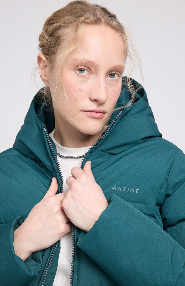 MAZINE Basic Puffer jas deep teal van GRS voor dames | Sophie Stone