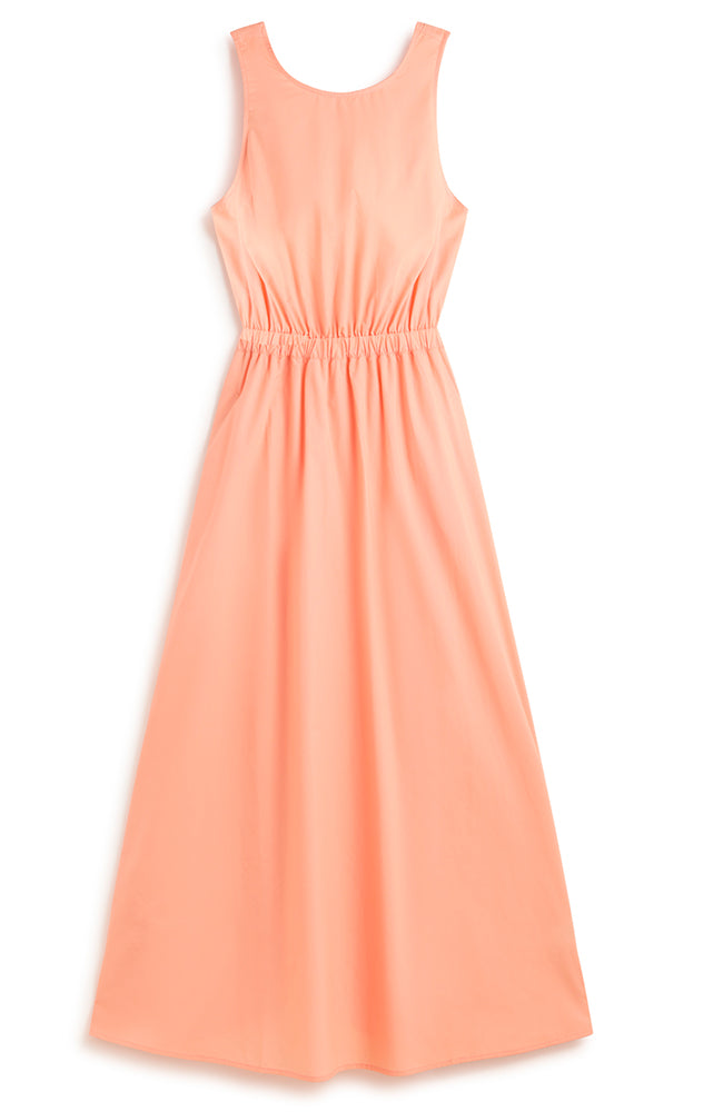 Ecoalf Galena dress soft coral in organic cotton | Sophie Stone