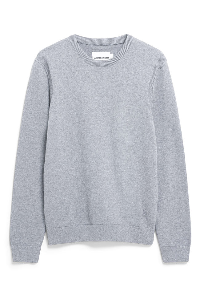 ARMEDANGELS Mikitaa sweatshirt silver melange from organic cotton men | Sophie Stone