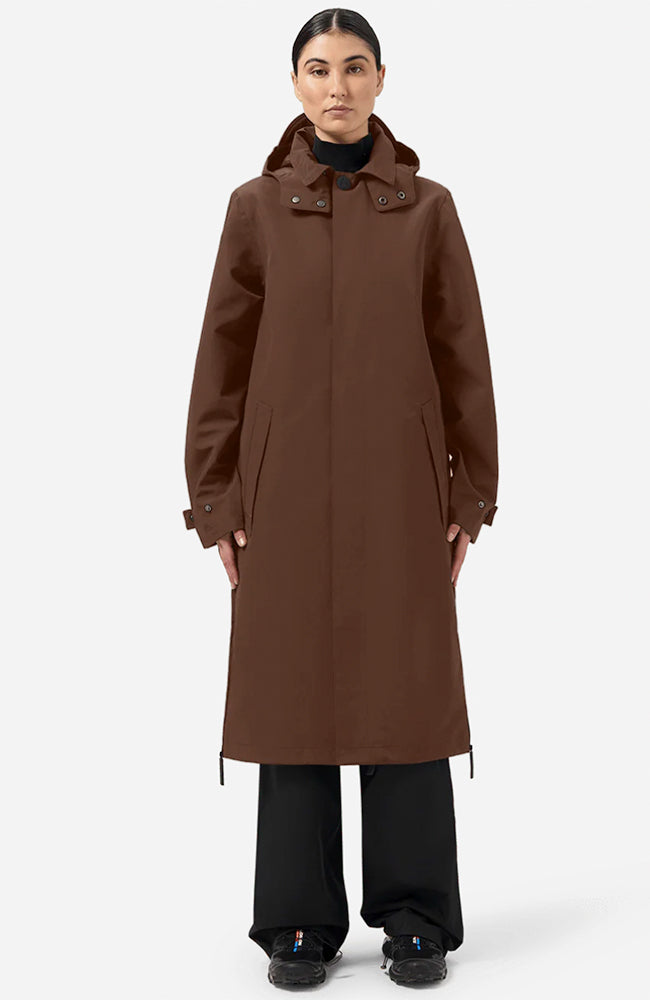 MAIUM Mac regenjas macassar brown van gerecycled polyester dames | Sophie Stone