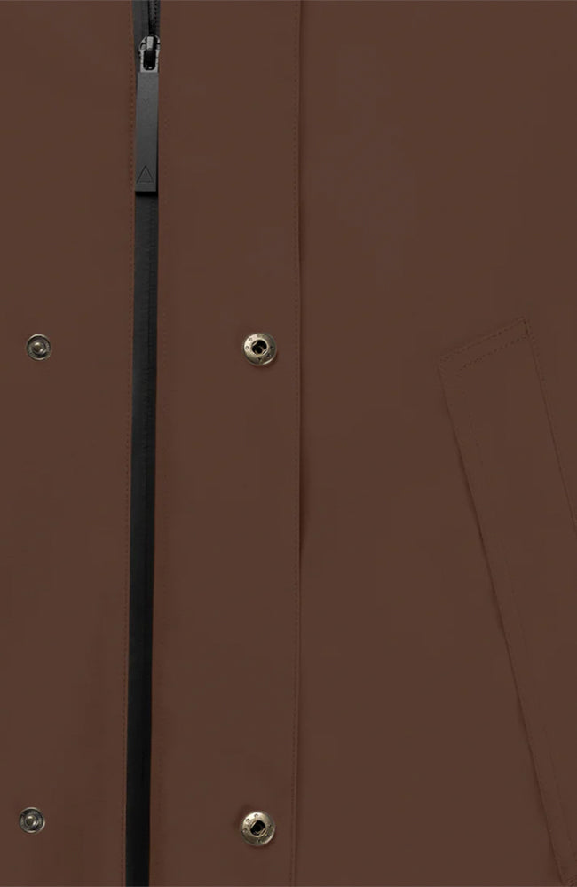 MAIUM Mac raincoat macassar brown van gerecycled polyester dames | Sophie Stone