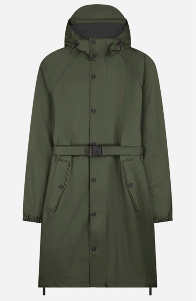 MAIUM Original Saddle groen raincoat gerecycled polyester dames | Sophie Stone