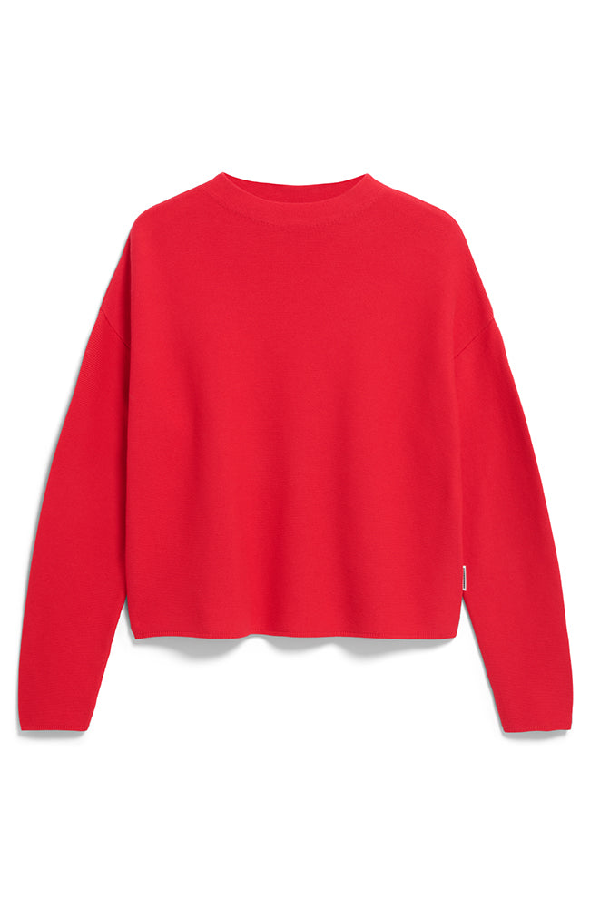 ARMEDANGELS Merinaa sweater candy apple red organic cotton ladies | Sophie Stone
