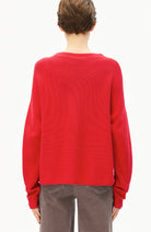ARMEDANGELS Merinaa Pullover rot Bio-Baumwolle Damen | Sophie Stone