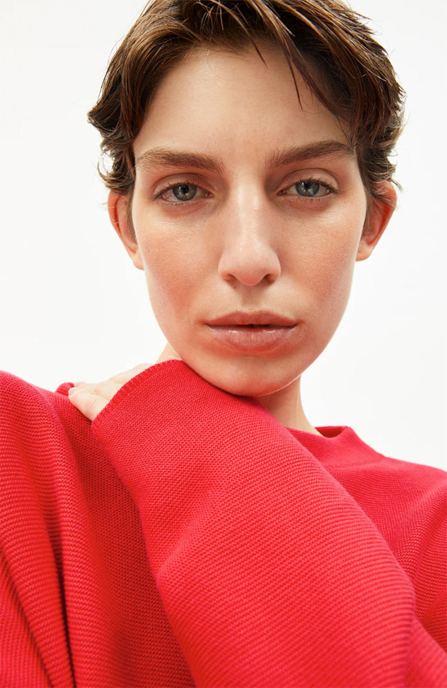 ARMEDANGELS Merinaa sweater candy apple red organic cotton women | Sophie Stone