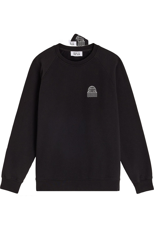 Bask in the Sun Black to the sea sweatshirt made of organic cotton men | Sophie Stone