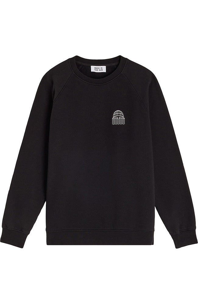 Bask in the Sun Black to the sea sweatshirt made of organic cotton men | Sophie Stone