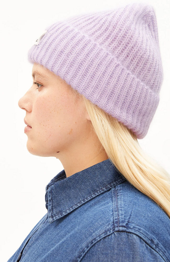 ARMEDANGELS Mohair muts moonlit lilac paars dames | Sophie Stone
