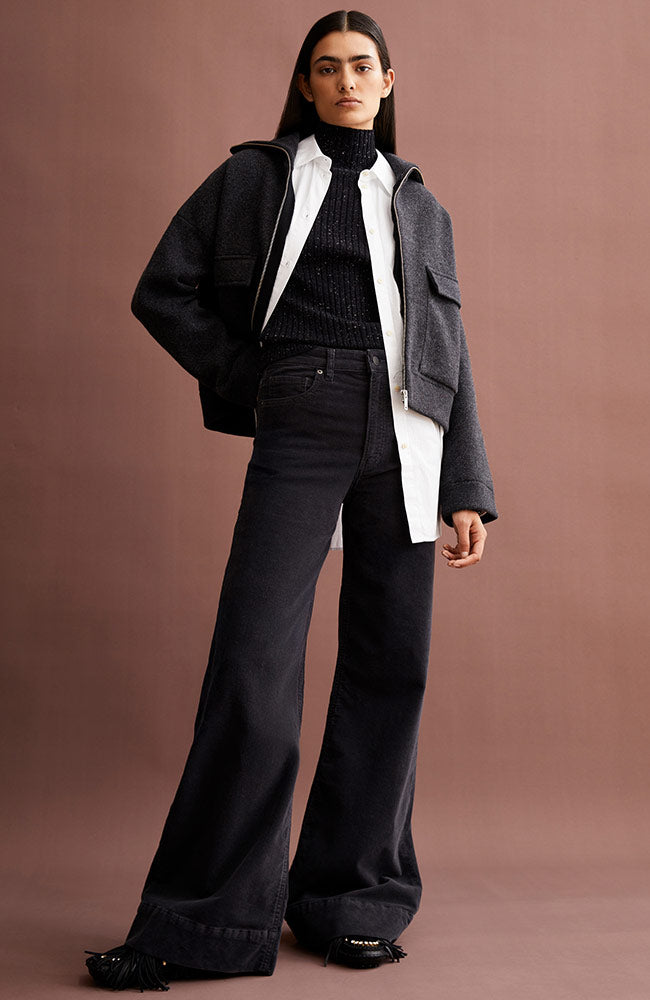 ARMEDANGELS Murliaa Hose dunkel Stahl Bio-Baumwolle für Frauen | Sophie Stone