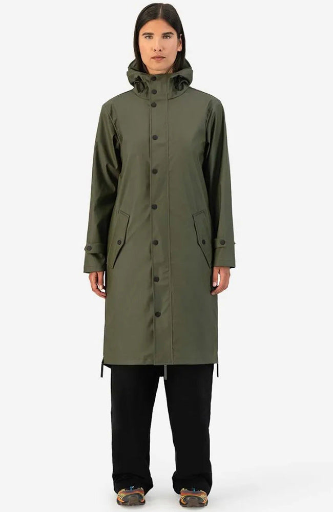 MAIUM woman raincoat Original army green from recycled polyester | Sophie Stone
