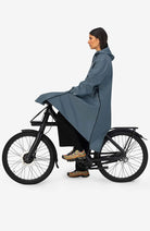 MAIUM woman raincoat Original blue gray from recycled materials | Sophie Stone