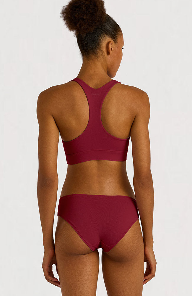 Organic Basics Flex hipster rood van 91% bio katoen dames | Sophie Stone
