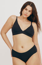 Organic Basics Core Triangle Bralette black from organic cotton | Sophie Stone