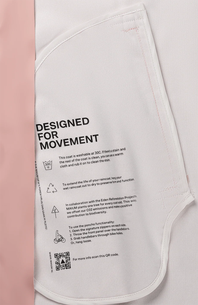 MAIUM Original Burned Pink regenjas gerecycled materiaal dames | Sophie Stone