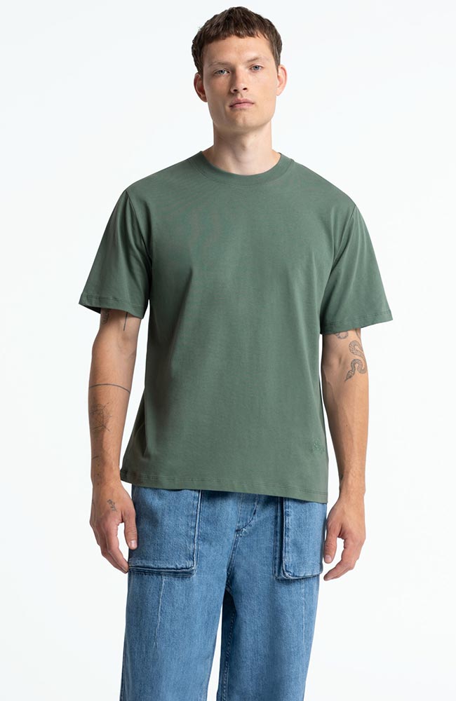 Kings of Indigo Penda t-shirt groen van biologisch katoen voor heren | Sophie Stone