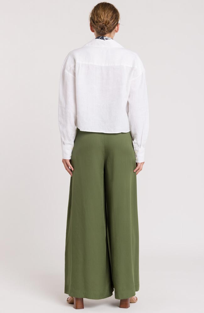 King of Indigo Quinn blouse white made from organic cotton women | Sophie Stone