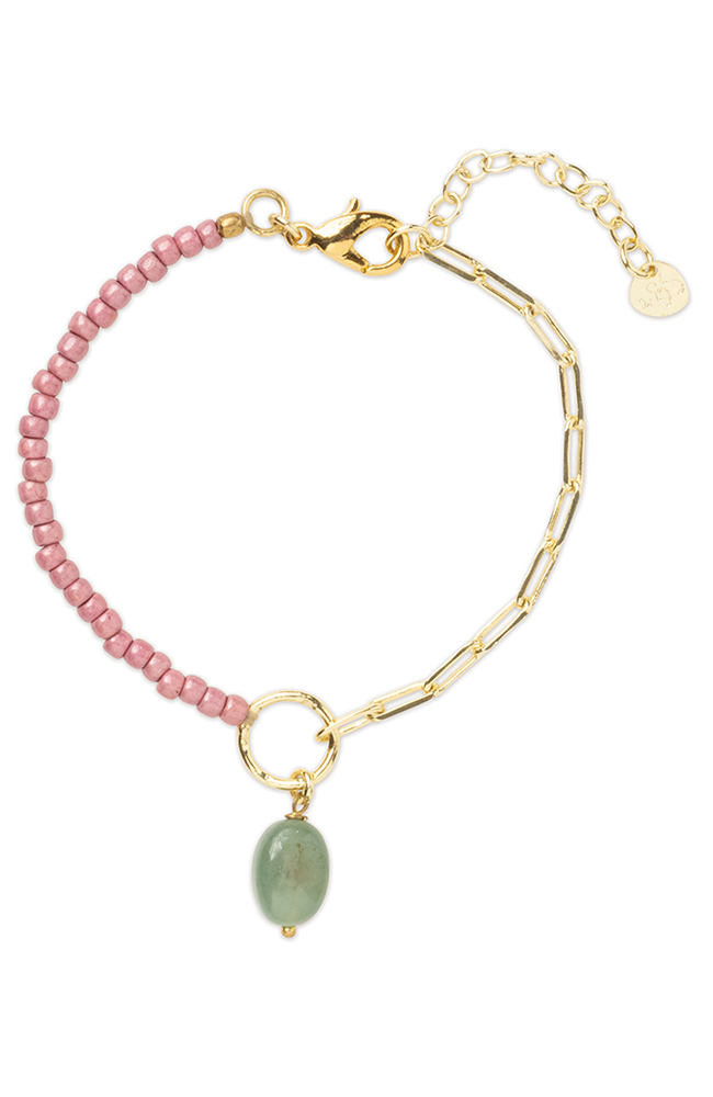 A Beautiful Story Rise armband aventurijn verguld messing dames | Sophie Stone