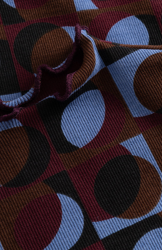 Dedicated Ryd rib top retro meerkleurig van biologisch katoen voor dames | Sophie Stone
