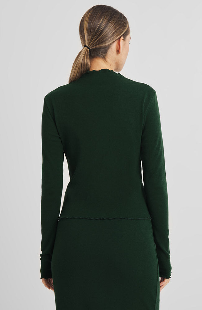 Dedicated Ryd rib top groen van biologisch katoen voor dames | Sophie Stone