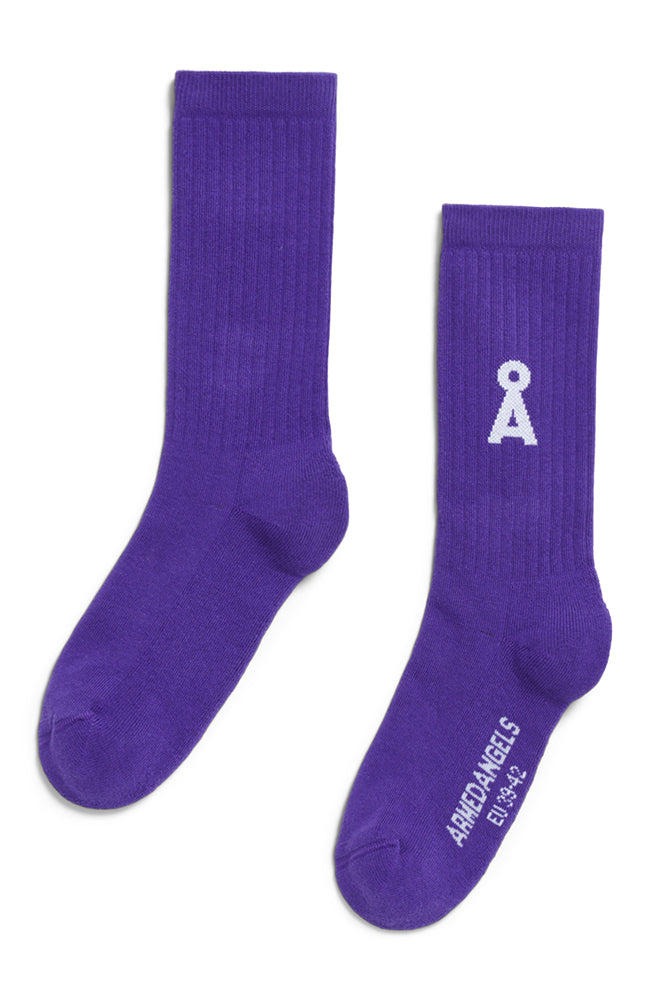 ARMEDANGELS Saamus sportsokken paars bio katoen uniseks | Sophie Stone