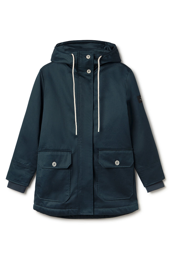 TWOTHIRDS Sandymount winterjas navy van gerecycled polyester voor dames | Sophie Stone