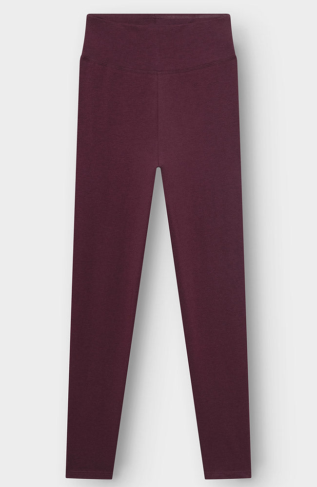 Dedicated Sanna legging fig red van bio katoen dames | Sophie Stone