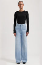 MUD jeans Sara High Loose Flow Stone Vintage from organic cotton ladies | Sophie Stone