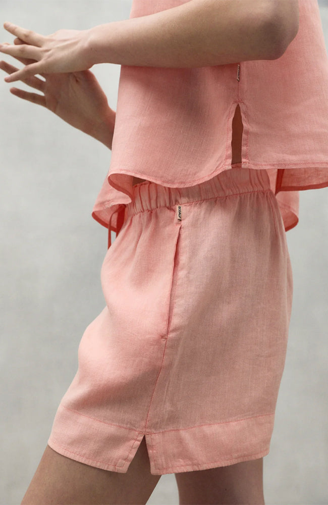 ECOALF Deva shorts papaya made of 100% linen for women | Sophie Stone