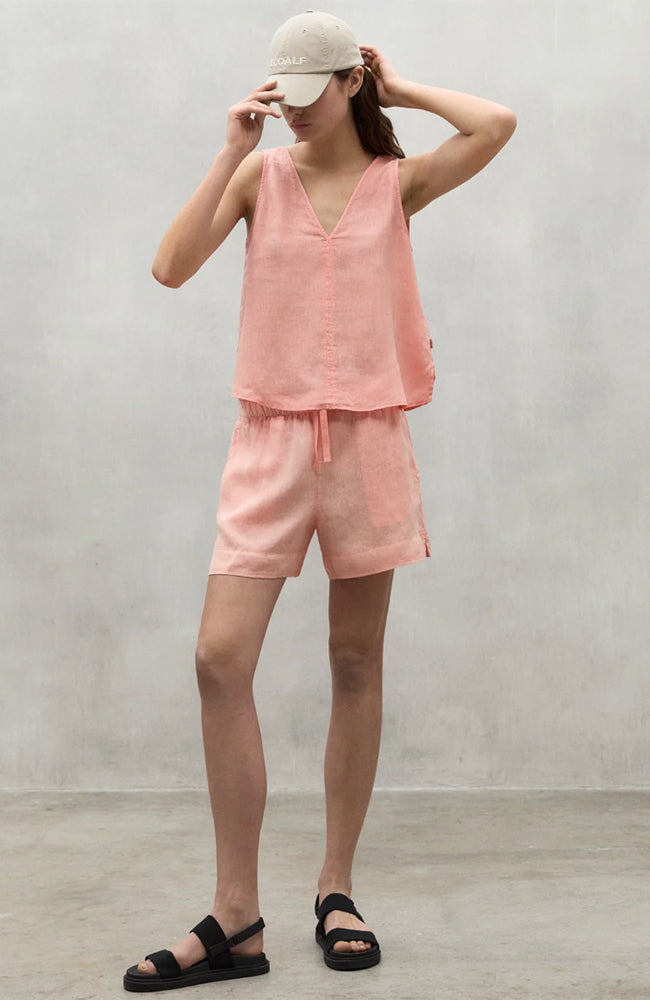 ECOALF Deva shorts papaya from sustainable linen | Sophie Stone
