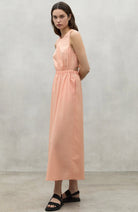 Ecoalf Galena dress soft coral in organic cotton and TENCEL | Sophie Stone